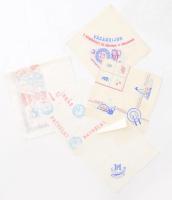 cca 1960 4 db szalvéta magyar hotel, cukrászda reklám