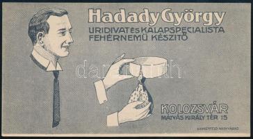 cca 1915 Hadady György kolozsvári (Erdély) divatáru kereskedő számolócédulája, szép állapotban
