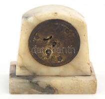 cca 1930 Márvány testű óra. Szerkezet nem működik 12 cm