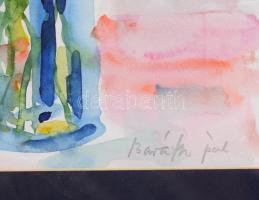 Baráth Pál (1950-): Színes csendélet. Akvarell, papír. Jelezve jobbra lent. Üvegezett fakeretben. 29...