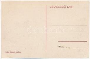 Székelyhíd, Sacueni; M. kir. adóhivatal és Turul szobor, Gazdasági és Iparbank részvénytársaság, Bar...