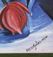 Kolozsvári-Papp jelzéssel: Csendélet. Olaj, farost, vetemedett, fakeretben. 50×30 cm