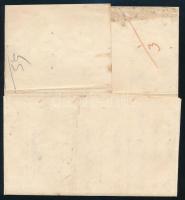 10kr I on cover and 15kr fiscal stamp on the backside "ERLAU" - Pesth 10kr I levélen, a há...