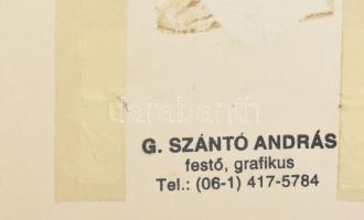 G. Szántó András (1937-2002): Parlament. Fotó, papír, kartonon, hátoldalán pecséttel jelzett, 17x38 ...