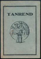 1934 Kihajtható kitöltött tanrend cserkész motívummal, jó állapotban