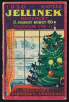 1930 Jellinek Budapest Margit körúti italkereskedés art deco stílusú naptárfüzete reklámokkal, szép állapotban
