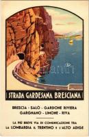 Brescia, Strada Gardesana Bresciana, ENIT / Italian Mussolini era Art Deco tourism campaign