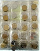 346db-os vegyes külföldi érmetétel, benne Spanyolország, Románia és Görögország érméi, közte Spanyol...