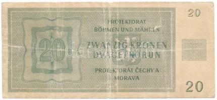 Német Harmadik Birodalom / Cseh-Morva Protektorátus 1944. 20K T:F,VG German Third Reich / Protectora...