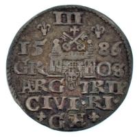 Lengyel-Litván Nemzetközösség 1586. 3gr Ag "Báthory István" Riga (2,16g) T:XF,VF patina
P...