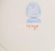 Herendi lila indiai kosár mintás kaspó. Jelzett, hibátlan, m: 12 cm