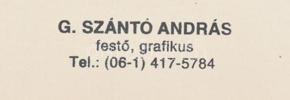 G. Szántó András (1937-2002): Gondolkodó. Fotó, papír, kartonon, hátoldalán pecséttel jelzett, 38x28...