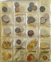 78db-os vegyes külföldi érmetétel, benne Litvánia, Észtország, Mongólia érméi, országonként kétgyűrű...
