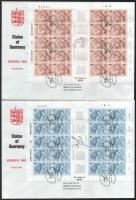 10 klf Europa CEPT teljes ív nagyalakú FDC-n