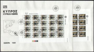 10 klf Europa CEPT teljes ív nagyalakú FDC-n