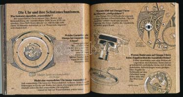 1976 Omega órakatalógus és árjegyzék, színes fotókkal illusztrálva, német nyelven. Kiadói papírkötés...