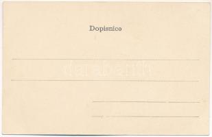 Praha, Prag, Prague; Staromestská rádnice / old town hall. Art Nouveau floral litho