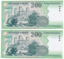 2004. 200Ft (2x) sorszámkövetők "FA 7722204 - FA 7722205" T:UNC