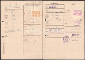 cca 1950 7 db klf marhalevél