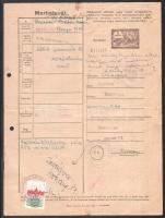 cca 1950 7 db klf marhalevél