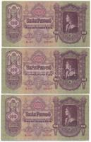 1930. 100P (3x) "E 436" közeli sorszámok TXF Adamo P17