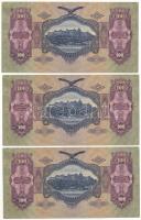 1930. 100P (3x) "E 436" közeli sorszámok TXF Adamo P17
