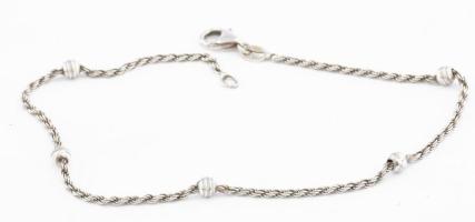 Ezüst(Ag) walles bokalánc golyós mintával, jelzett, h: 24,5 cm, nettó: 3,3 g