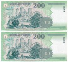 2007. 200Ft (2x) sorszámkövető "FC 1259741 - FC 1259742" T:XF Adamo F53