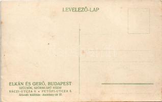 Jeges medve. Elkán és Gerő szűcsök szőrmeáru és sapkagyár üzletének reklámja. Budapest V. Váci utca ...