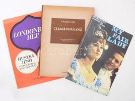 3 db kottafüzet: Csárdáskirálynő, Londonban, hej, My fair lady