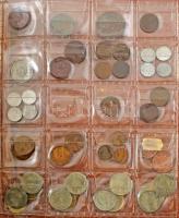 144db-os vegyes külföldi érmetétel, benne Portugália érméi, közte 1883. 10R + 20R bronze "I. La...