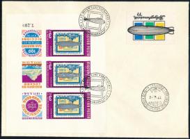 1977 Bélyegbemutatók vágott blokk FDC-n