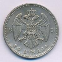 Jugoszlávia 1931. 20D Ag "I. Sándor" T:VF
Yugoslavia 1931. 20 Dinara Ag "Alexander I...