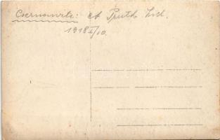 1916-1918 Czernowitz, Cernauti, Csernyivci (Bukovina, Bukowina); Felrobbantott vasúti híd / WWI K.u....