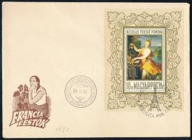 1969 Festmény VI. vágott blokk FDC-n