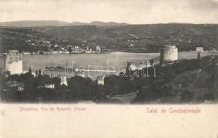 Constantinople with the Roumeli Hissar fortress and the Bosphore (fa)