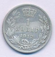 Szerbia 1912. 1D Ag "I. Péter" T:F
Serbia 1912. 1 Dinar Ag "Petar I" C:F
Kraus...