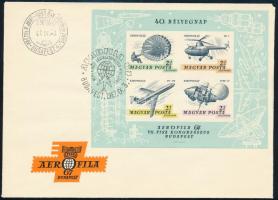 1967 Bélyegnap - Aerofila II. vágott blokk FDC-n