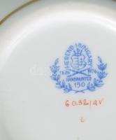 Herendi Apponyi zöld mintás bonbonier, jelzett, hibátlan, d: 9,5 cm