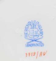 Herendi Apponyi zöld mintás gyűrűtartó tálka, jelzett, hibátlan, d: 8 cm