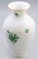 Herendi Apponyi zöld mintás váza. Jelzett, hibátlan, m: 23,5 cm