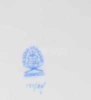 Herendi Apponyi zöld mintás kínáló. Jelzett, hibátlan, 25x26 cm