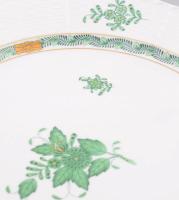 Herendi Apponyi zöld mintás kínáló. Jelzett, d: 29,5 cm
