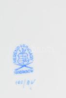 Herendi Apponyi zöld mintás pecsenyés tál. Jelzett, lepattanással, 36,5x28 cm