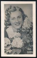 Simor Erzsi (1911-1977) dedikált fotó 7x4,5 cm