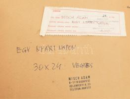 Misch Ádám (1935-1995): Egy nyári napon, 1982. Vegyes technika, papír, jelezve középen lent (Misch 8...