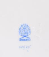 Herendi Apponyi zöld mintás fedeles leveses csésze rózsa fogóval, alátéttel. Jelzett, fogón kis sérü...