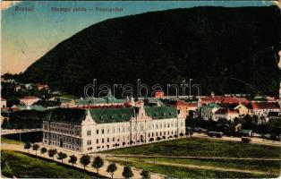 1917 Brassó, Kronstadt, Brasov; Pénzügyi palota. Vasúti levelezőlapárusítás 44. 1916. / financial palace (EK)