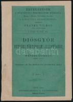 Wenzel Gusztáv: Diósgyőr egykori történelmi jelentősége. Értekezések a történeti tudományok köréből II. köt. VII. sz. Pest, 1873, Eggenberger, 83+(1) p. Átkötött papírkötésben, körbevágott lapokkal, helyenként kis foltokkal, ceruzás aláhúzásokkal, régi intézményi bélyegzőkkel.