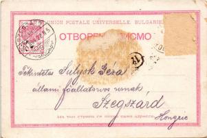 1901 Ruse, Rousse, Russe, Roustchouk, Rustschuk; Vue du Danube, Rue Kniajesckaia / river, street. A....